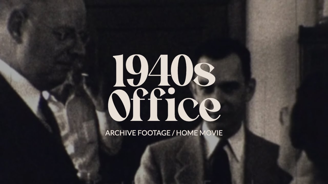 Archive footage of Office Work in the 1940s, Home movie film