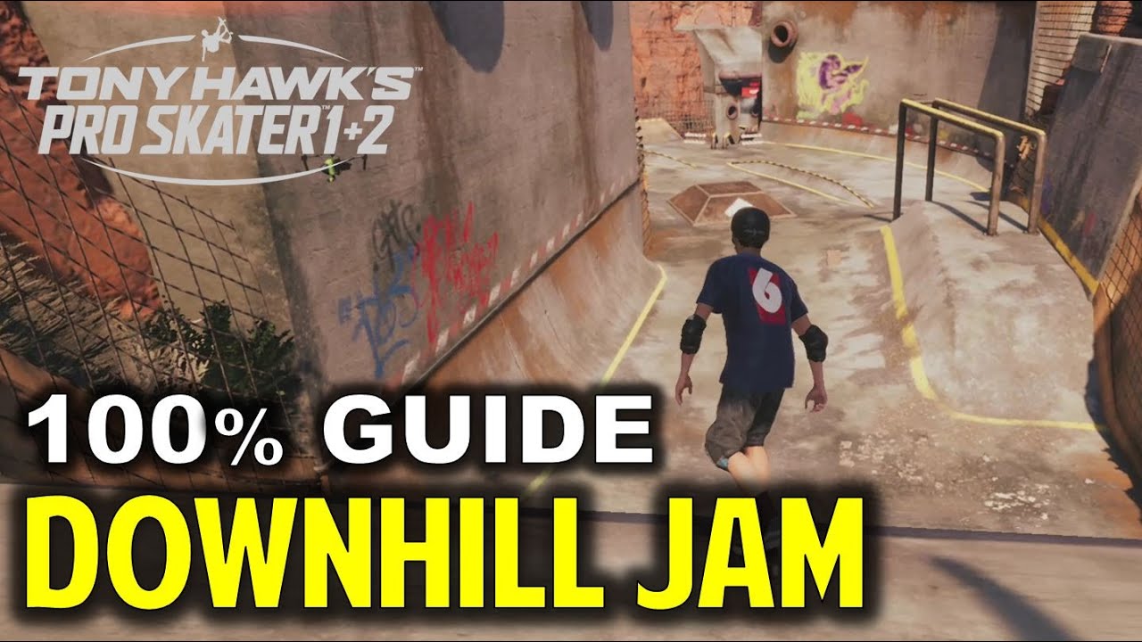 Downhill Jam: All Goals & Collectibles | Tony Hawk's Pro Skater 1+2 (Gameplay Walkthrough)