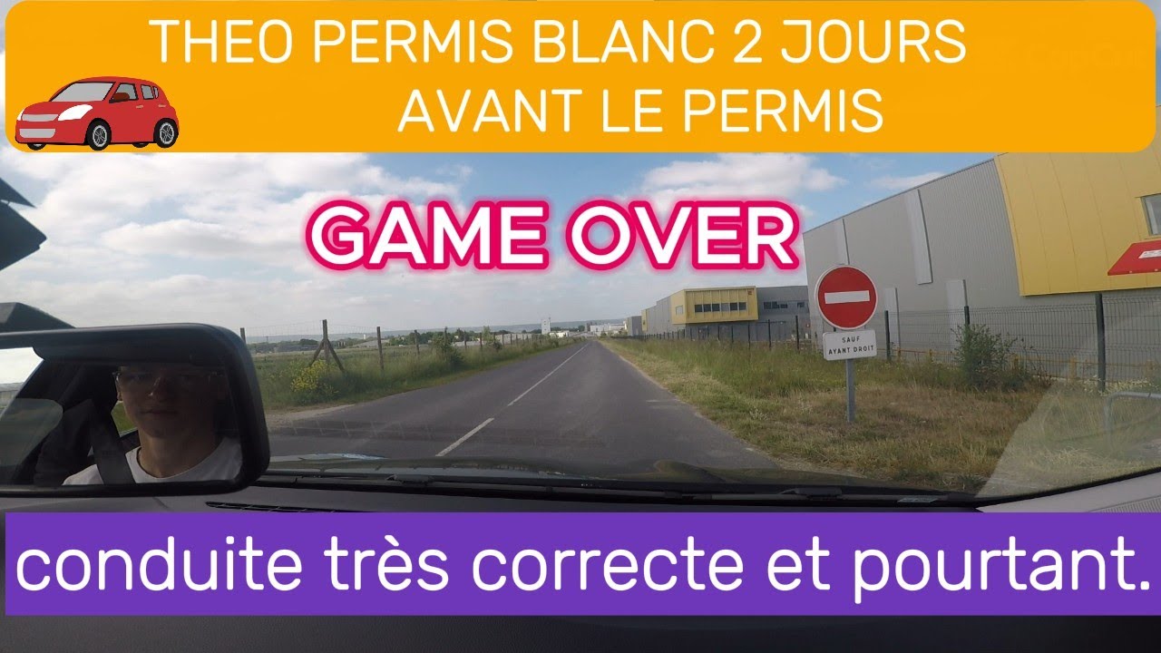 Permis blanc Reims Théo 2 jours avant l'examen #permisdeconduire #conseilsauto