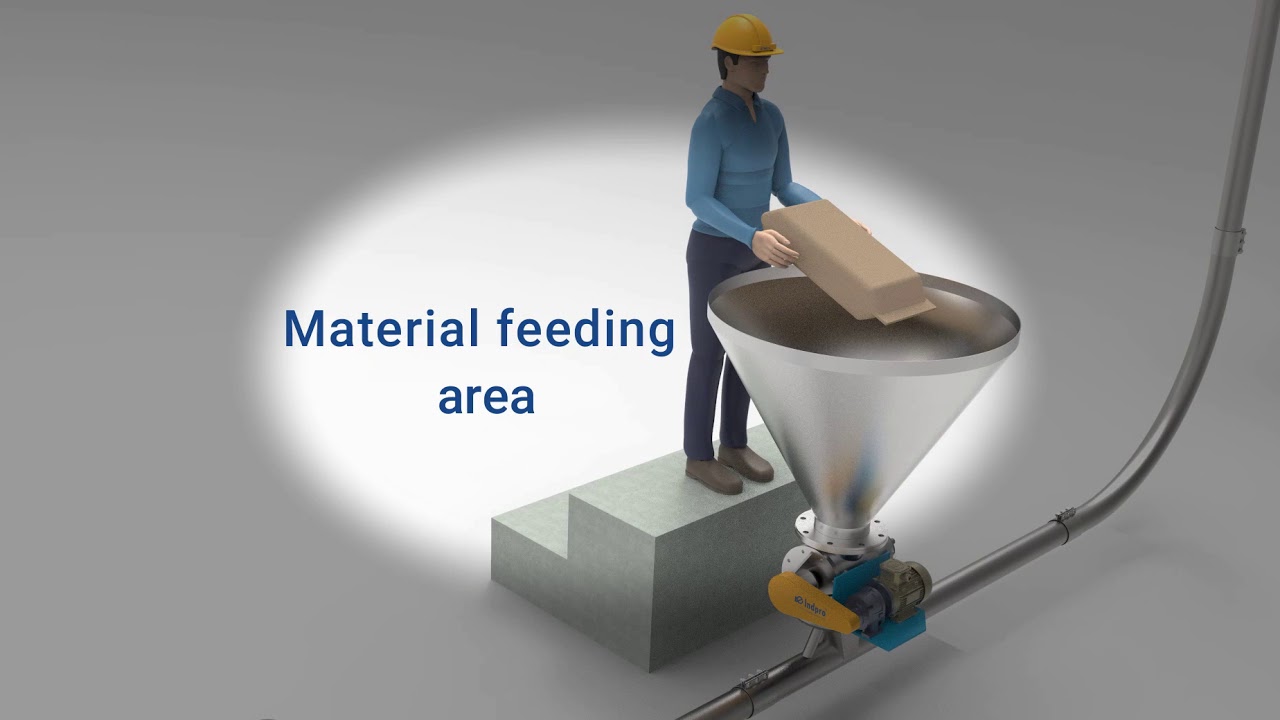 Bag emptying & Granules Transfer through Pressure Pneumatic Conveying System - Indpro