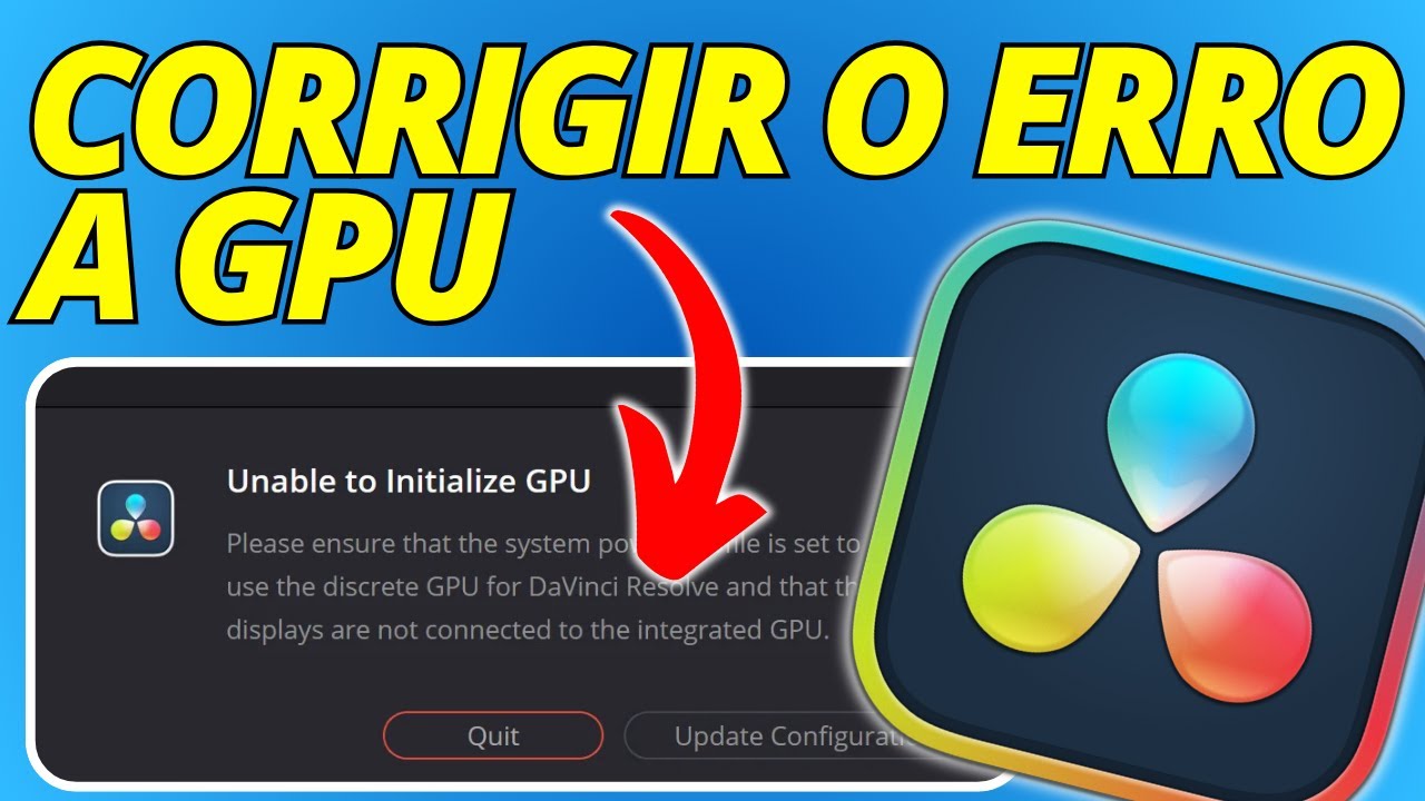 Como corrigir o erro não foi possível inicializar a GPU no DaVinci Resolve