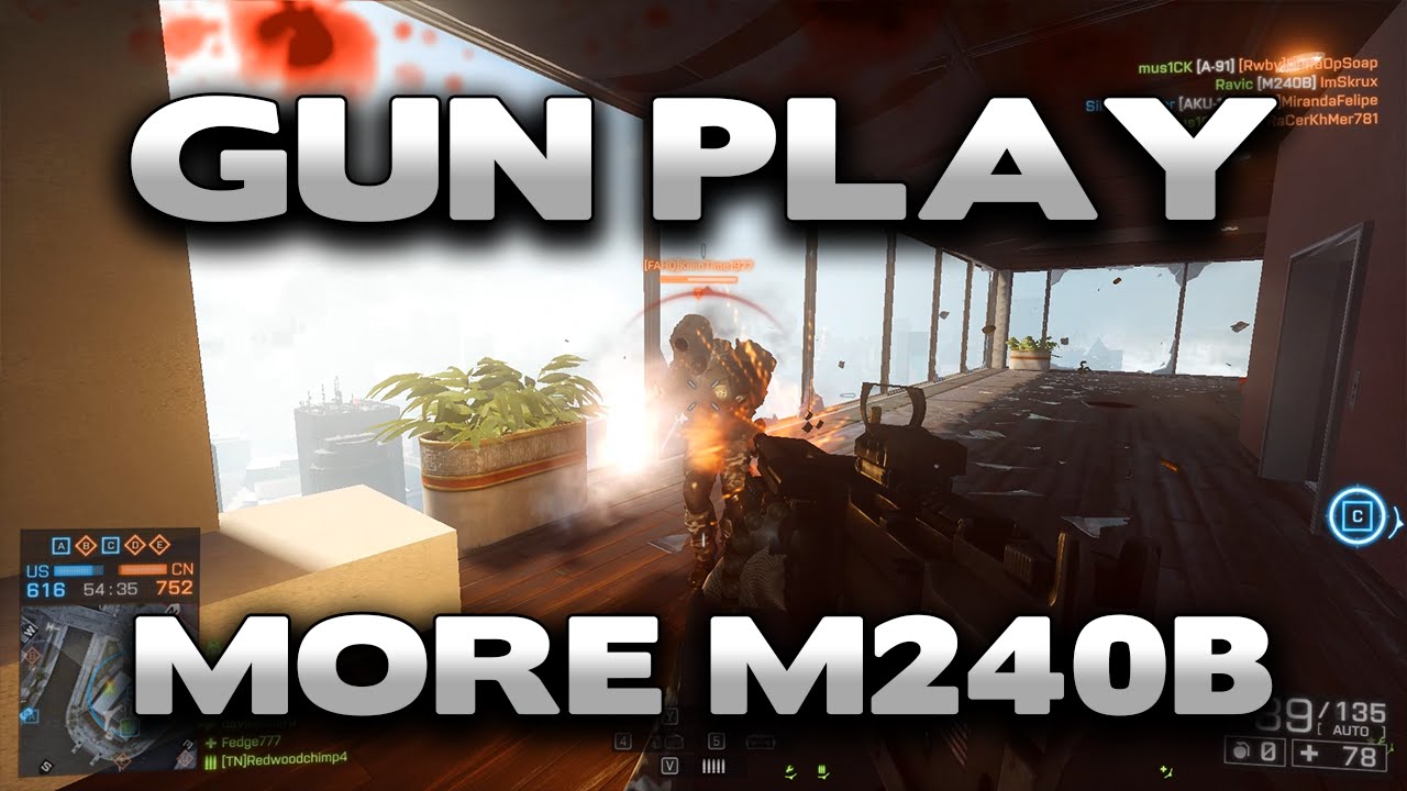 Battlefield 4 Gun Play : M240B Part 2