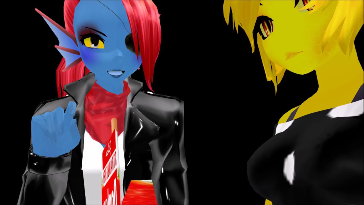 [mmd x undertale] alphys x undyne the last pocky