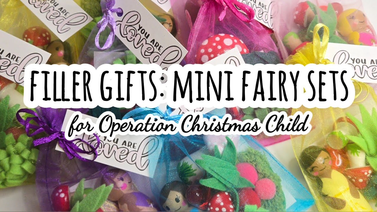 Filler Gifts: Mini Fairy Sets for Operation Christmas Child - #HeartPegs -Simple Peg Dolls