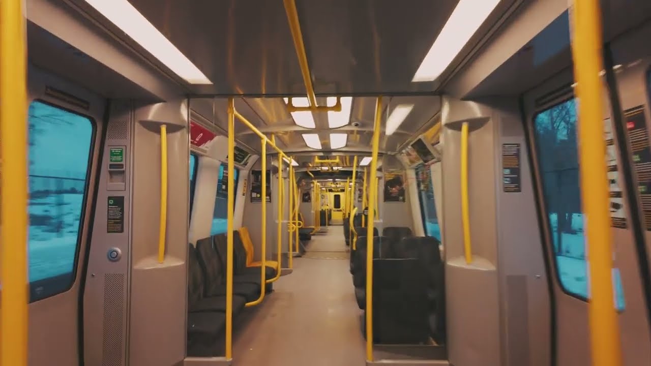 Sweden, Stockholm, subway ride from Johannelund to Hässelby strand