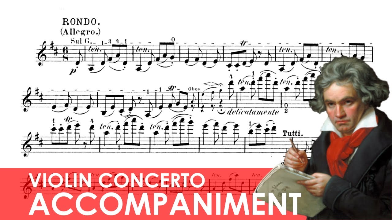 Orchestral Accompaniment for BEETHOVEN Violin Concerto in D major (Op. 61) with Violin Score