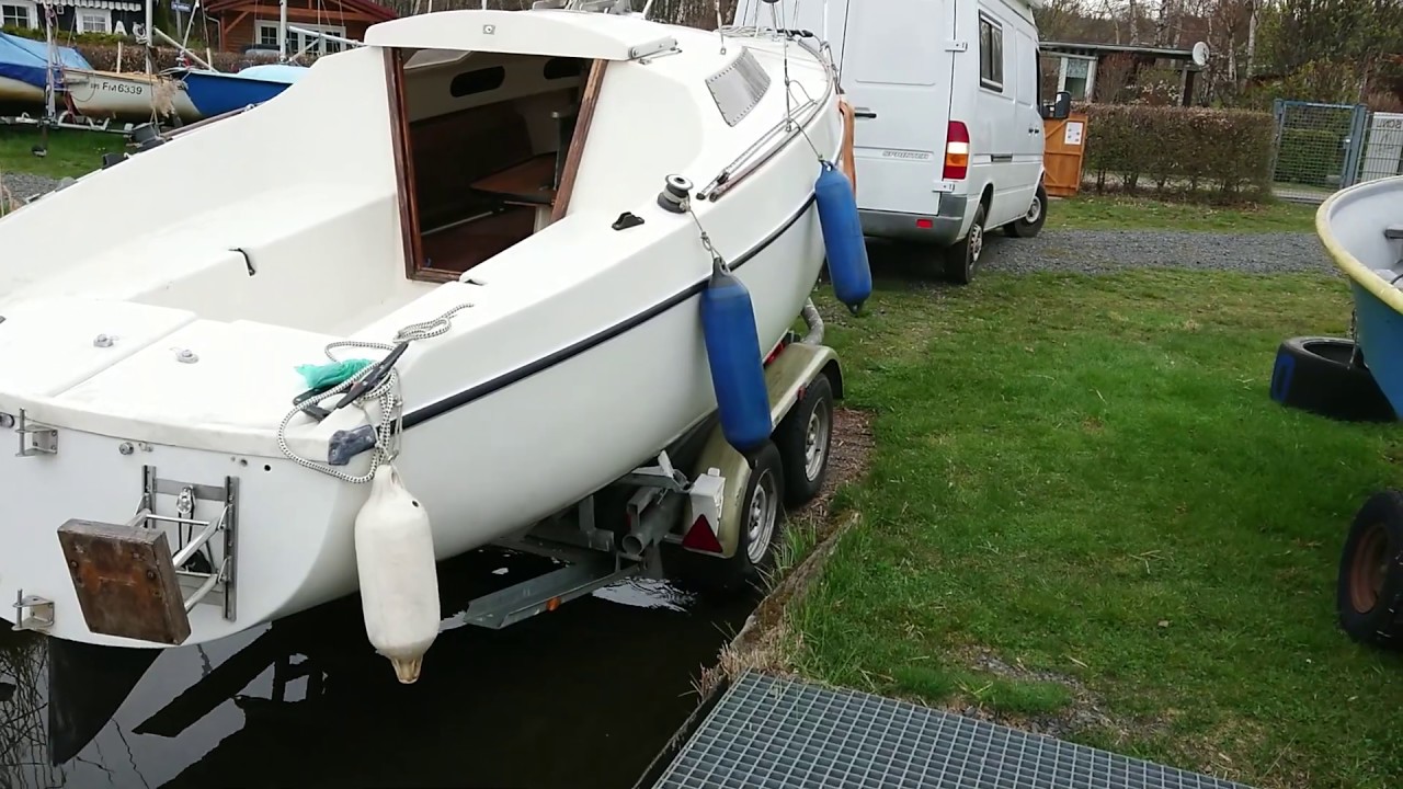 Segelboot slippen mit Harbeck Trailer und Slipwagen - Condor 55