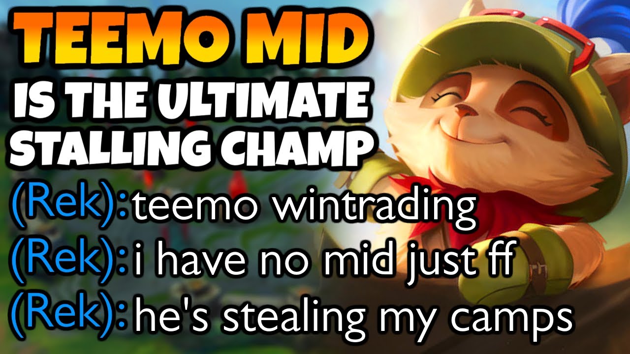 Saving the game as AP Teemo Mid while my Jungler complains about me being Teemo all game