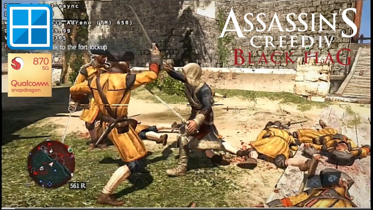 Gameplay Assassin's Creed 4 Black Flag | WINLATOR BIONIC LUDASHI 2.8 | Snapdragon 870 POCO F3