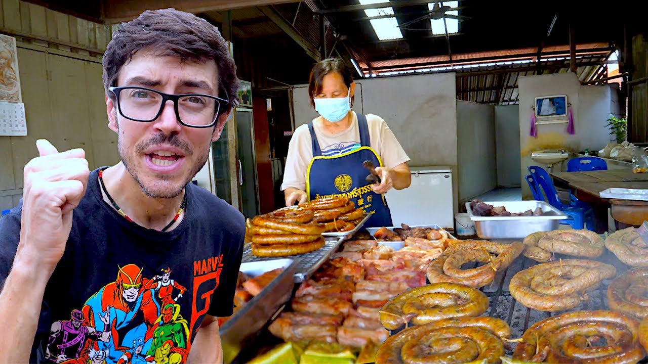 Buffalo Breakfast Feast on GIANT Charcoal Grill 🔥🐃 7 Courses of EPIC Thai BBQ in Mae Sariang 🇹🇭