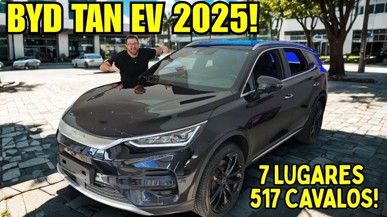 TESTEI o BYD TAN EV 2025: 7 Lugares, 517 CV e Muito Luxo!