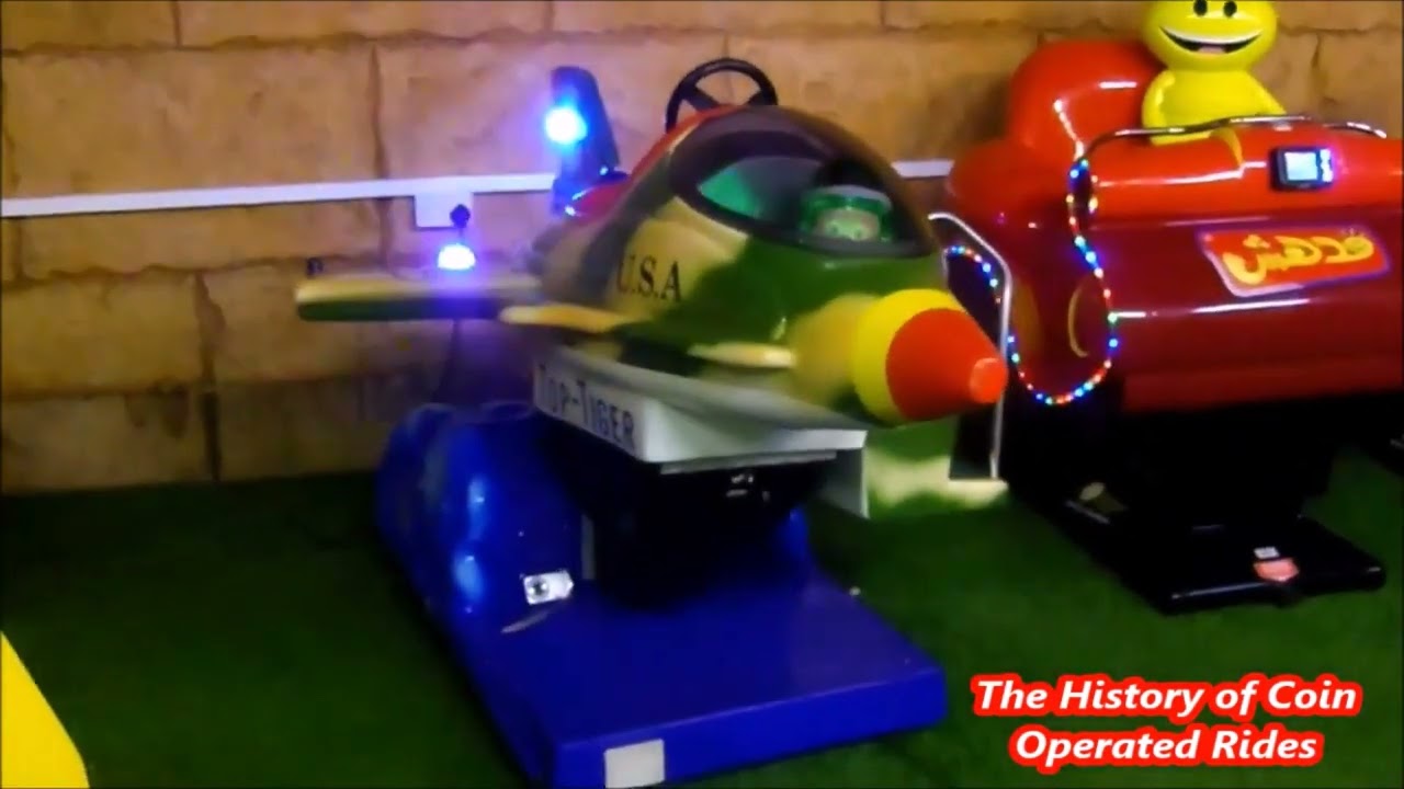 2000s Feng Yung Cheng Coin Operated Aeroplane Kiddie Ride - Fighter Plane
