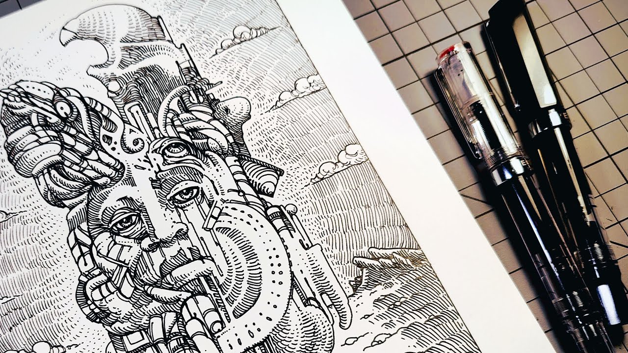 Unboxing and Drawing with a New Fountain Pen!!!