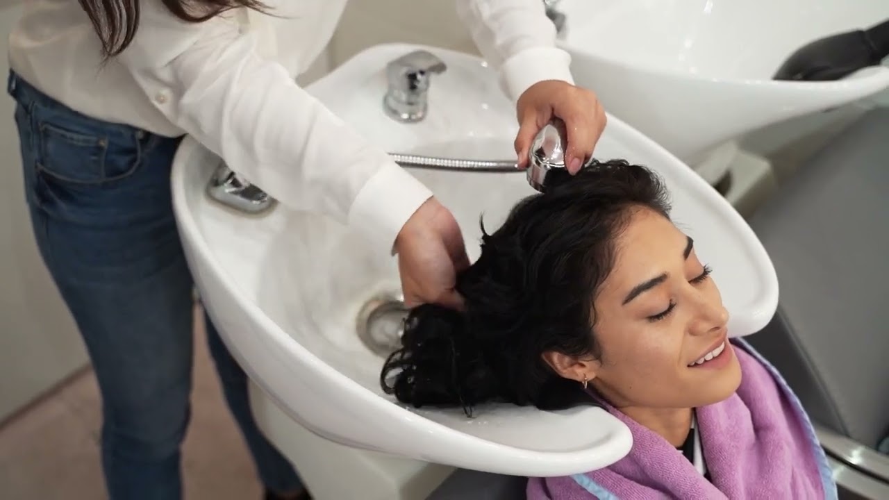 Asmr lavado de cabello con ruido blanco de fondo