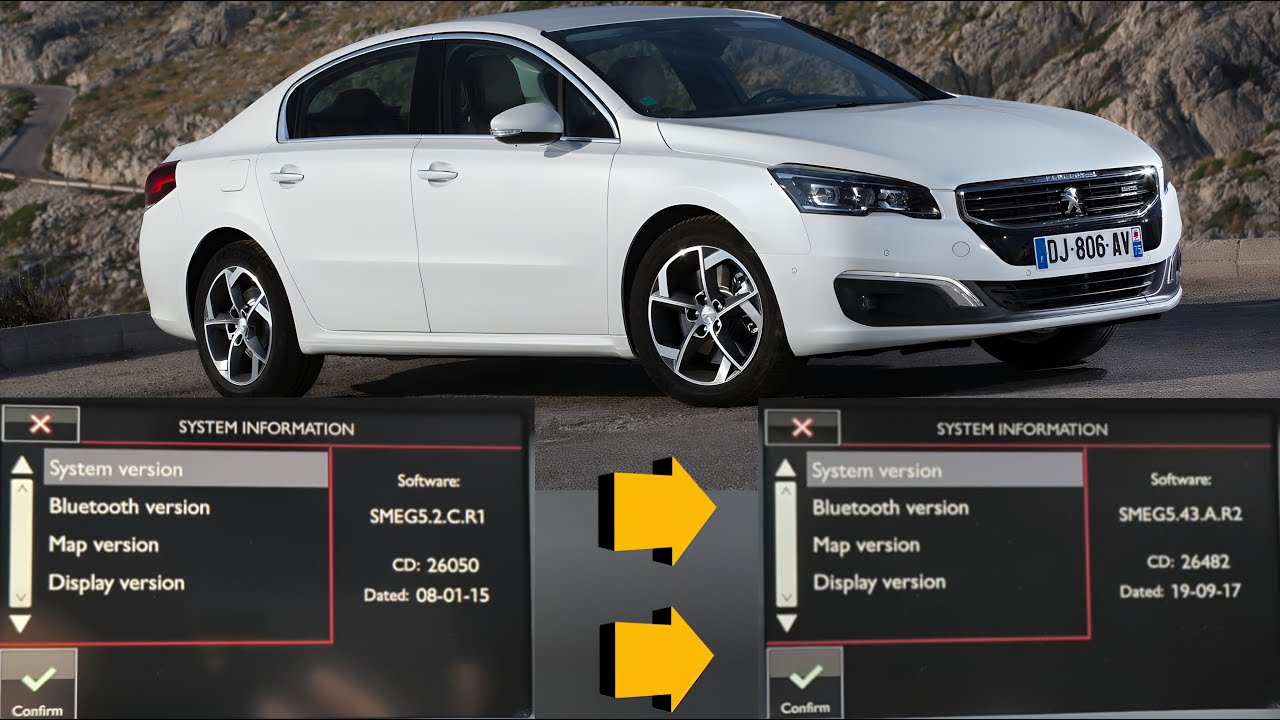 Peugeot 508 Smeg+ software update tutorial