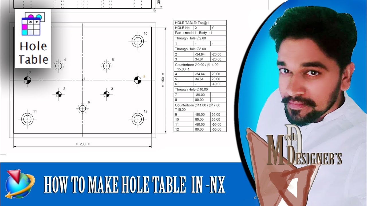 Siemens NX- How to Make Hole Table in NX Drafting