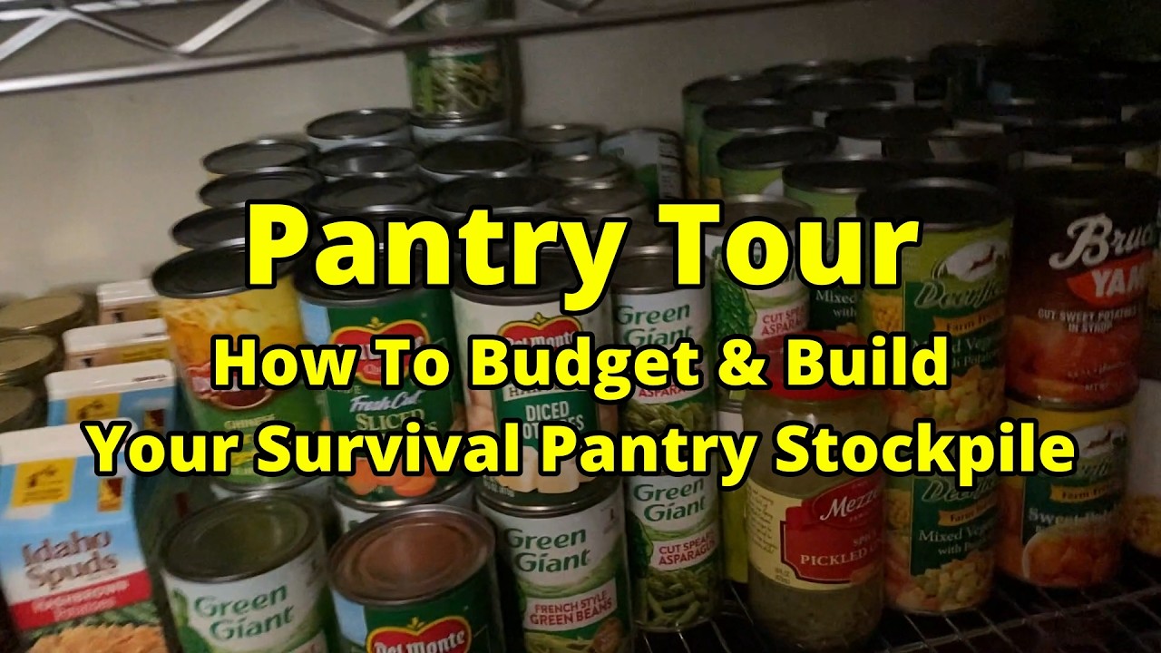 HUGE Home Food Pantry Tour, Emergency Disaster Preparedness food stockpile 
