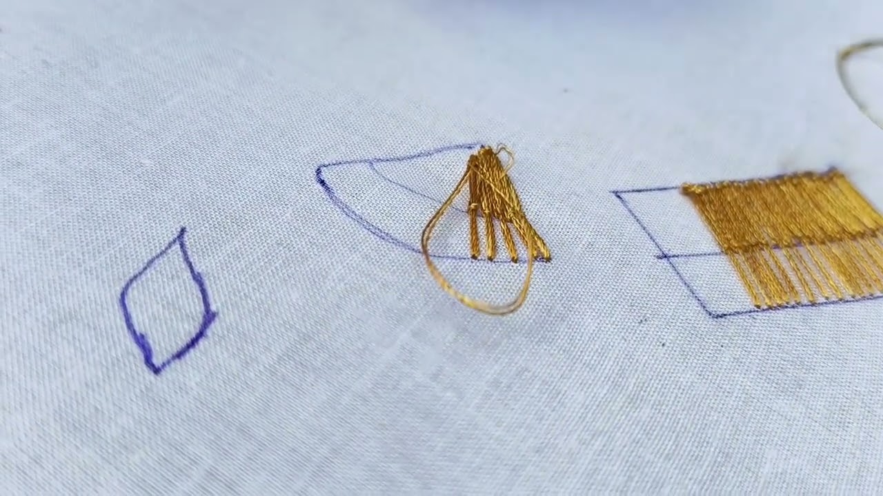 Long and short stitch part 2 free aari online class 16@poomiaaridesigner 