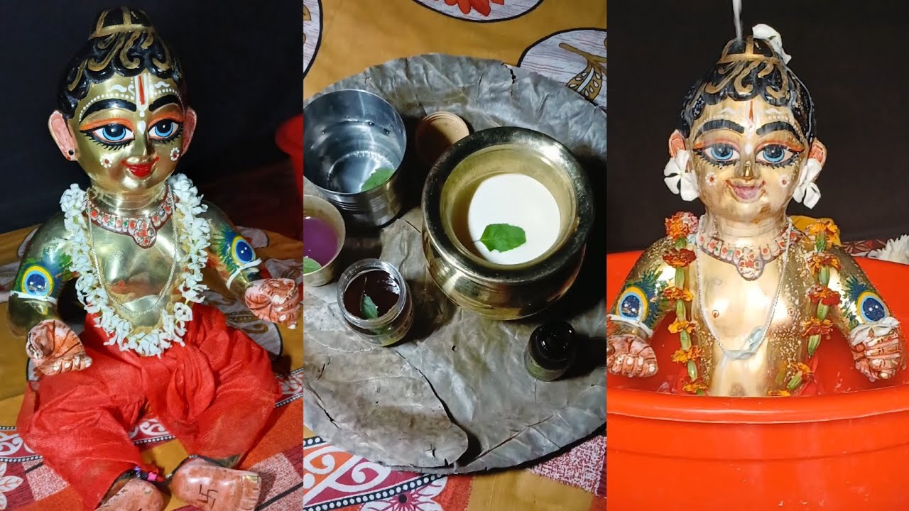 জন্মদিনে গোপাল সোনার অভিষেক সবাই দর্শন করো | Laddu gopal er Abhishek vlog # @mallikahardwork 