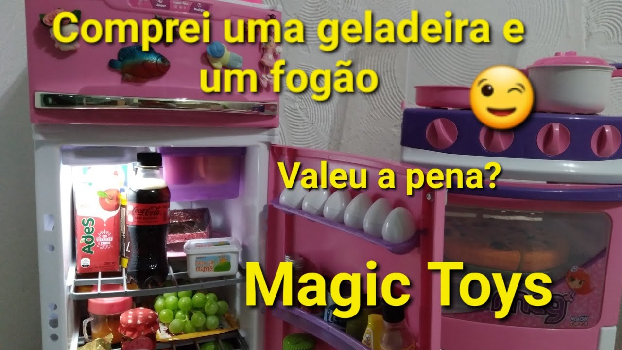 Geladeira e fogão Magic Toys#magictoys#fogaodebrinquedo#fogaomagictoys#geladeiradebrinquedo