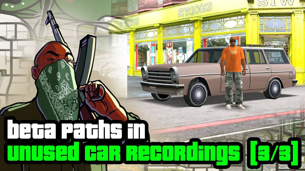 Unused Car Recordings from GTA SAN ANDREAS Demonstration. Beta Carrec Paths Playback [3/3]