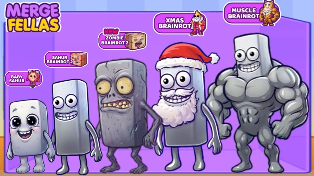 Merge Anomaly Merge Fellas Boss + Boss⁉️ Sahur Brainrot, Baby Sahur, Zombie,Muscle,Xmas - New Update