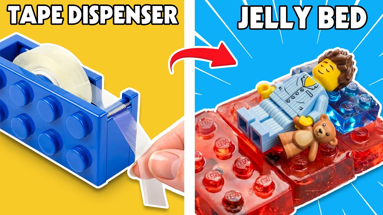 LEGO PRODUCTS: I Made a Jelly Bed From Candy Blocks | BEAR Bricks