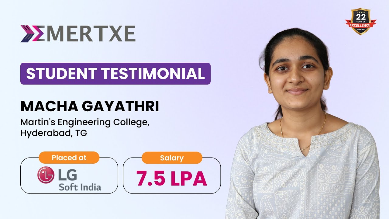 Как Мача Гаятри получила работу после курса в Emertxe | Получила работу в LG Soft India