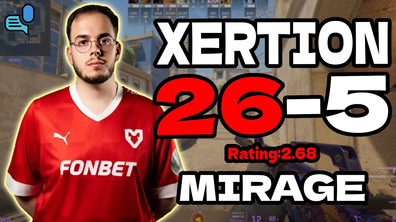 xertioN (26-5) | Rating 2.68 | w/julih +VOICE | FACEIT EU (mirage) | Jan 11, 2025