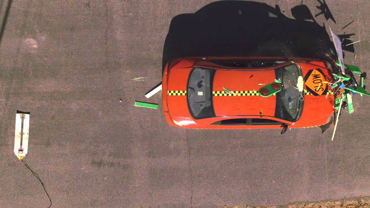 MASH TL-3 Crash Test - Overhead View