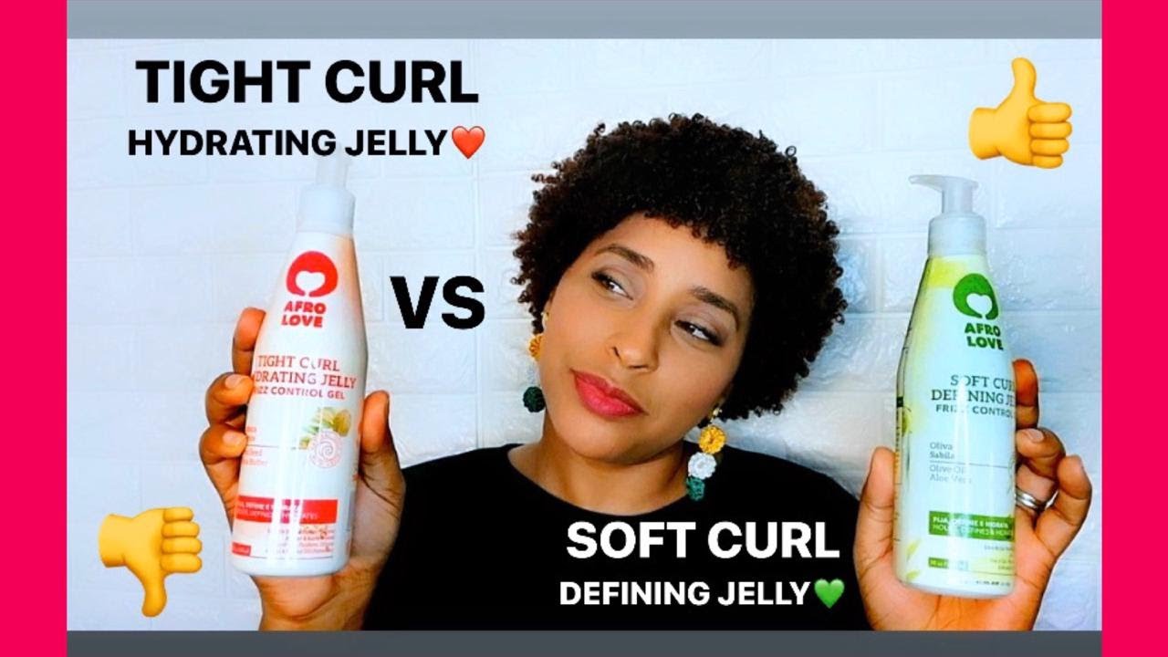 Geles de AFRO LOVE || Soft Curl "Sabila y Oliva"  VS Tight Curl "Linaza y Karite"- Afrodita RD.