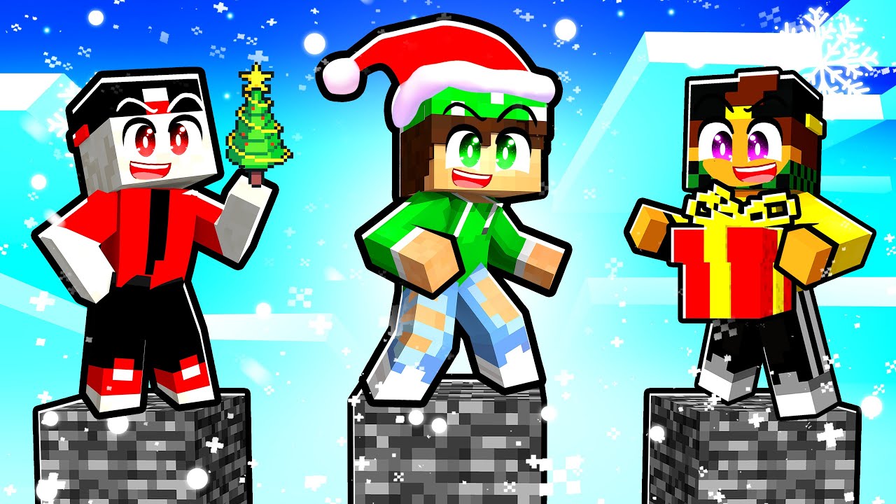 SOPRAVVIVI AL NATALE su UN PILASTRO DI BEDROCK su MINECRAFT!