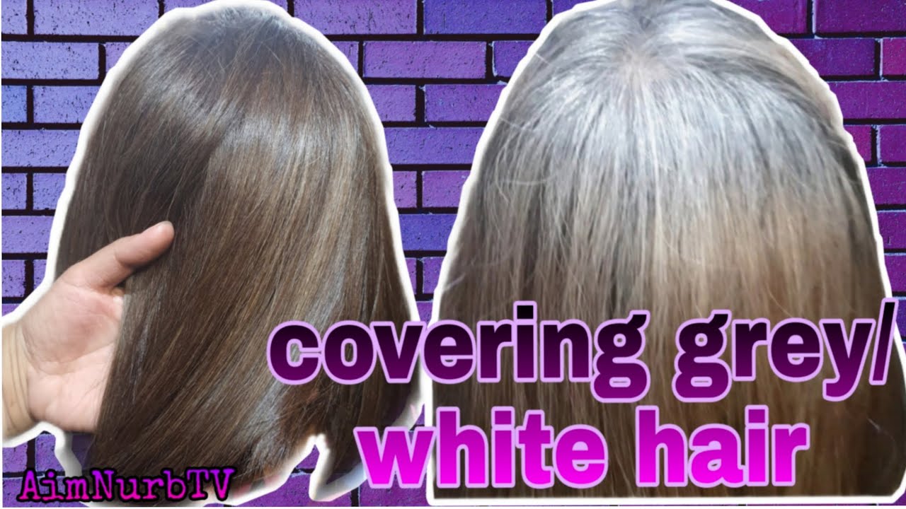 HOW TO COVERING WHITE/GREY HAIR |PAANO MAGKULAY NG PUTING BUHOK |TAGALOG TUTORIAL |AIMNURBTV #5 VLOG