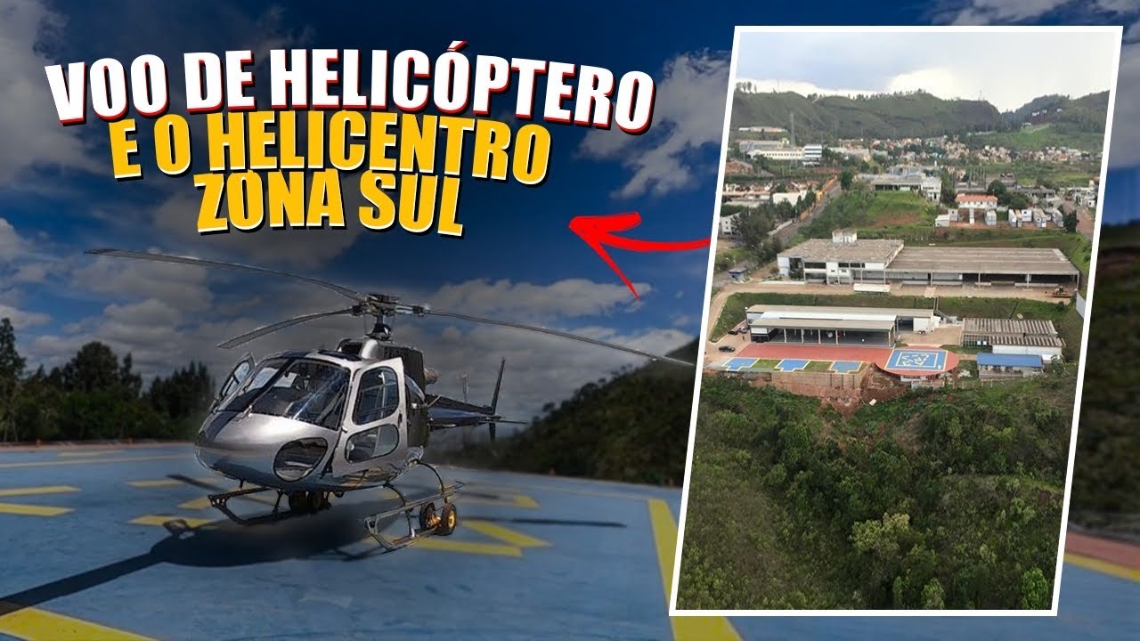 Voo de helicóptero (AS50b3e/H125) na terminal BH(com fonia)/conhecendo o Helicentro Zona Sul
