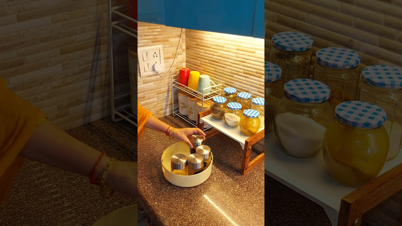 Smart Countertop Organizers #countertopcleaning #kitchen #shorts