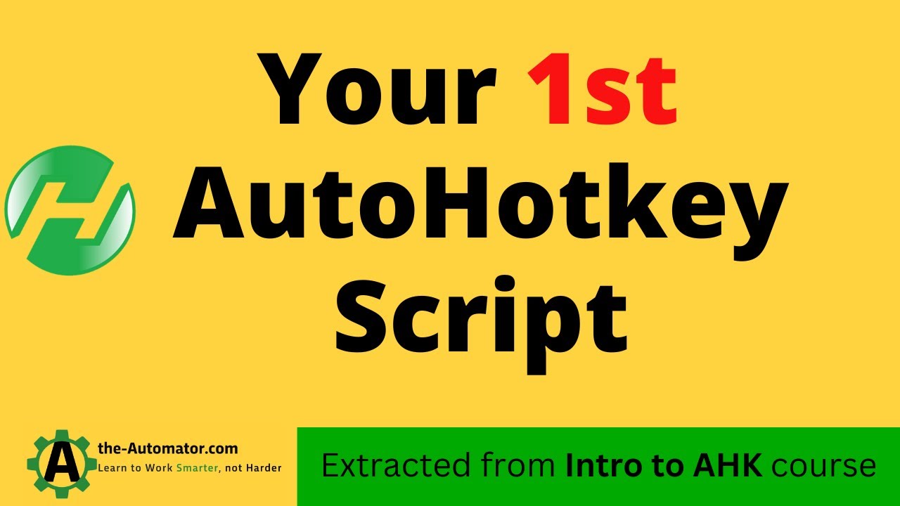 Начинающим следует начать здесь: Ваш ПЕРВЫЙ скрипт AutoHotkey. Фрагмент из Введения в AHK v2.