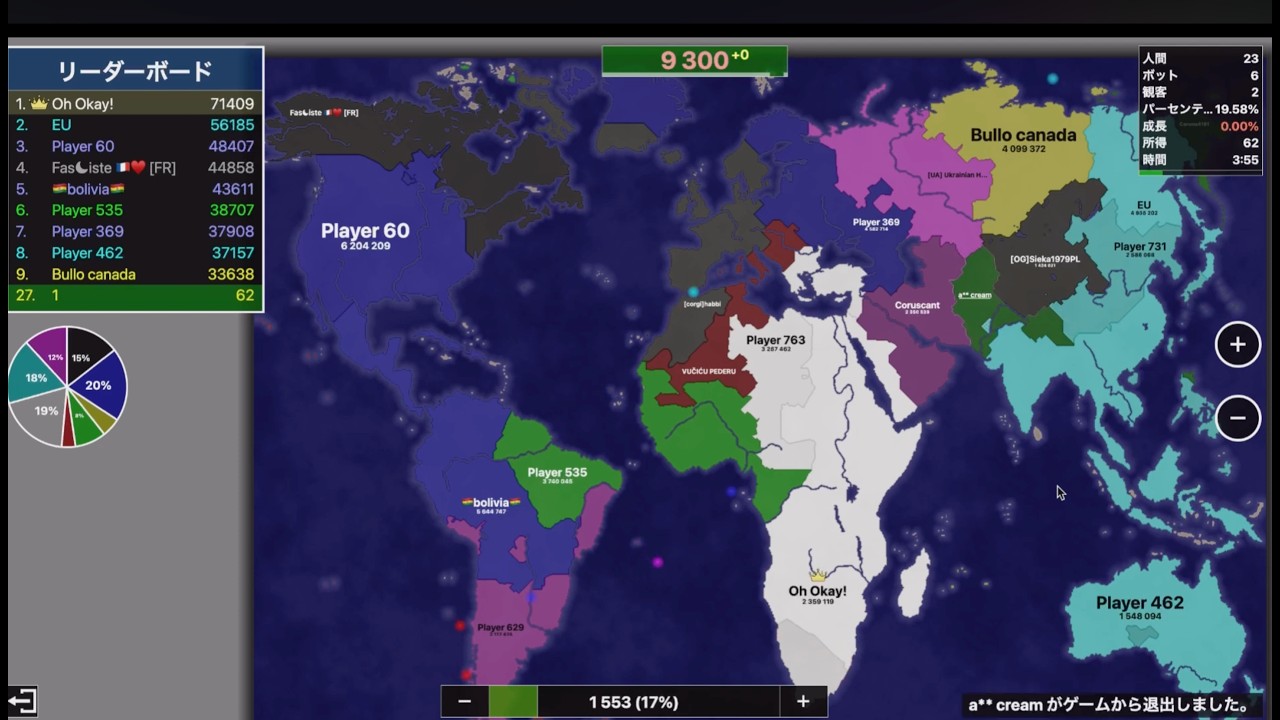 どのチームが勝つか予想しよう！territorial.io