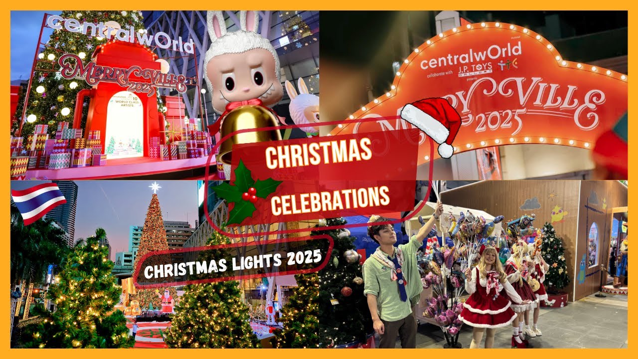 🇹🇭Central World Christmas Disneyland 2025 | Night Walking Tour