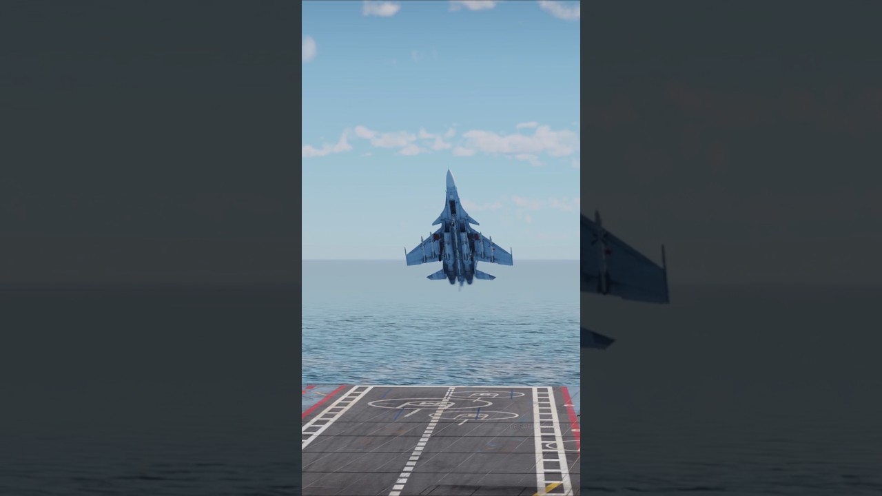 Russian Su-30 Insane Cobra Landing on Aircraft Carrier!