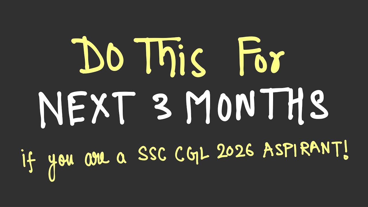 DO THIS FOR NEXT 90 DAYS 🚨 OR FORGET SSC CGL 2026 ❌
