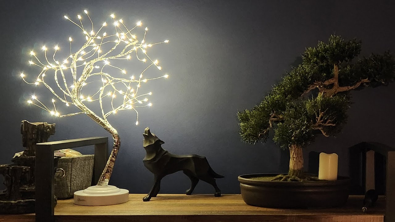 108 LED Tabletop Fairy Light Tree - Viral Light Up Bonsai Tree Decoration and Night Light