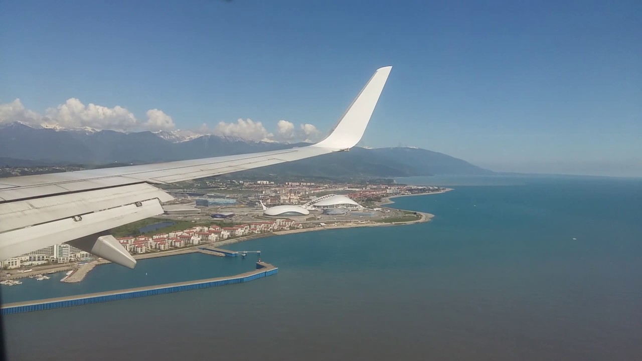 Посадка в Сочи(аэропорт Адлер). Трясло! Boeing 737-800
