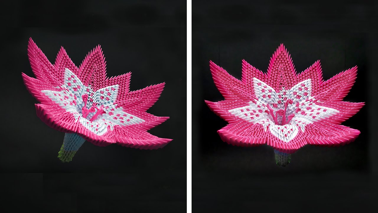 How to Make a Beautiful 3D Origami Flower