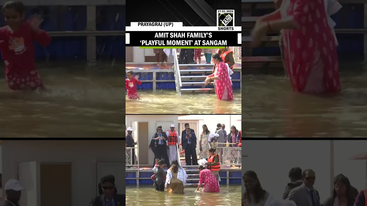 Amit Shah's wife, grand-daughter&rsquo;s &lsquo;playful moment&rsquo; captured at Prayagraj Maha Kumbh