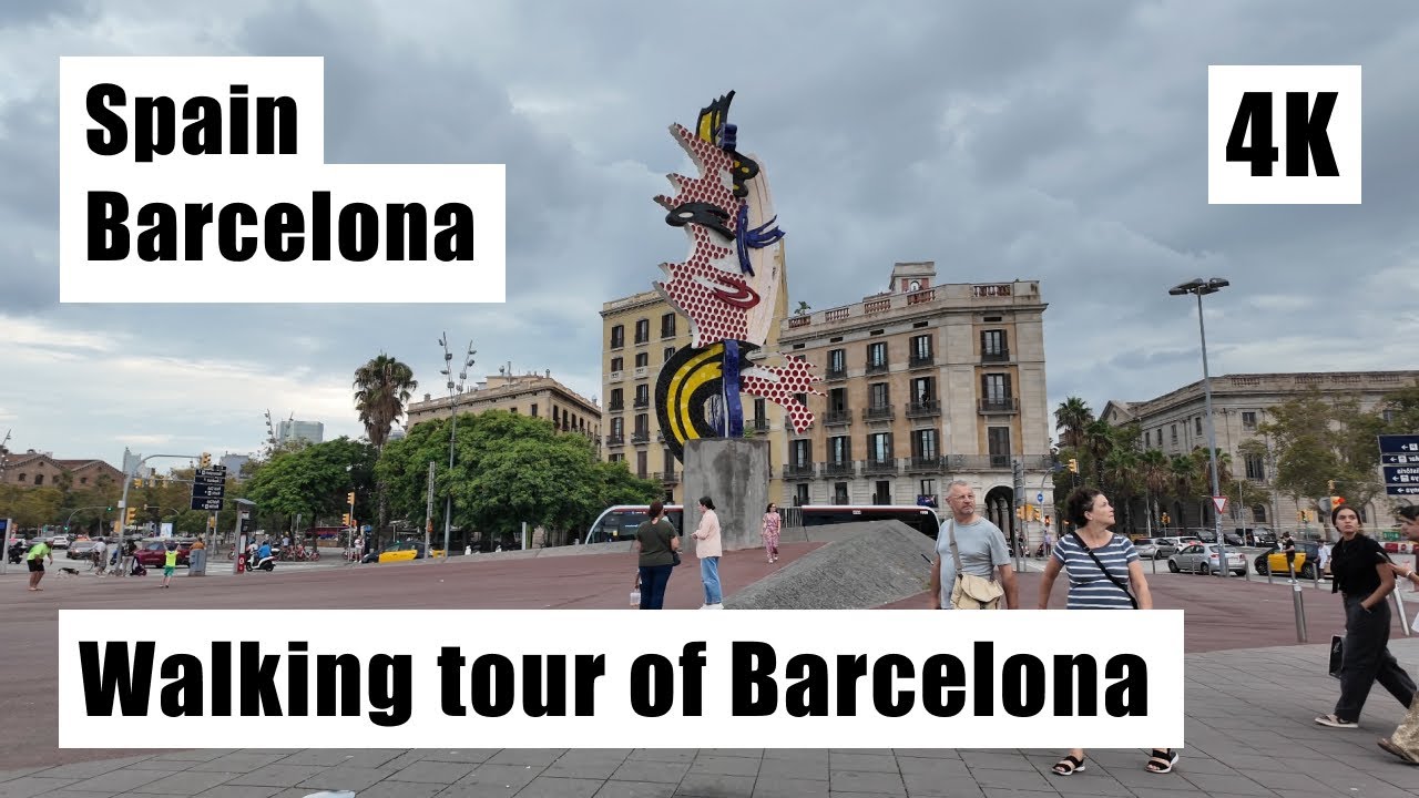 Spain, Barcelona, A walk around the city: streets, architecture, and city vibes | part 1 | [4k]