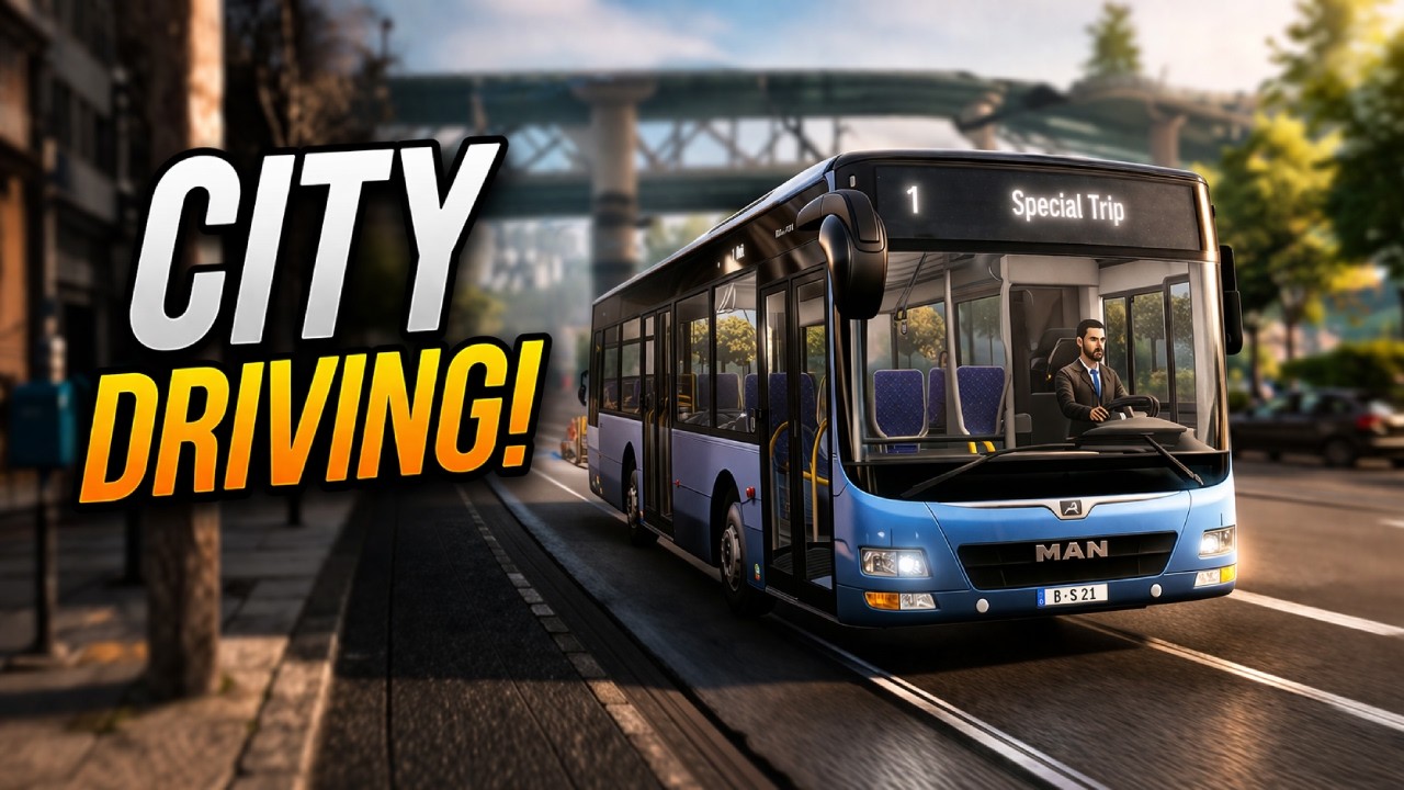 Driving Around the City with Man Lion's City Bus - Bus Simulator 21