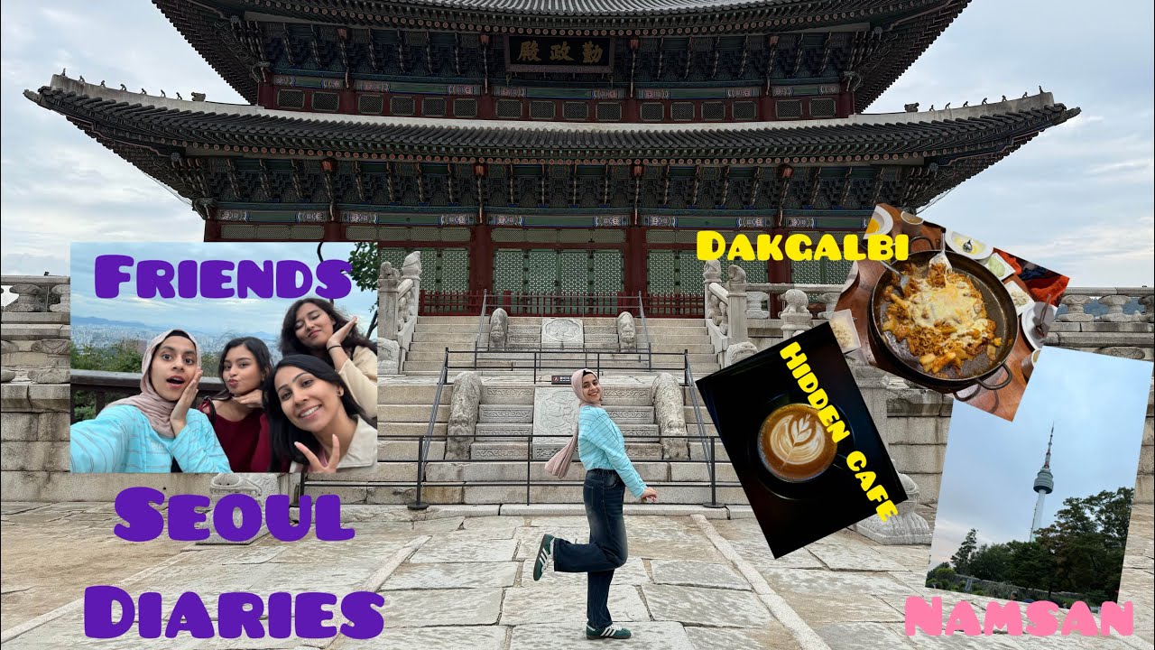 Chuseok vacation Trip vlog day 1| Gyeongbokgung, Namsan Tower, Dakgalbi, Hidden Rain Café Vibes!🇮🇳🇰🇷