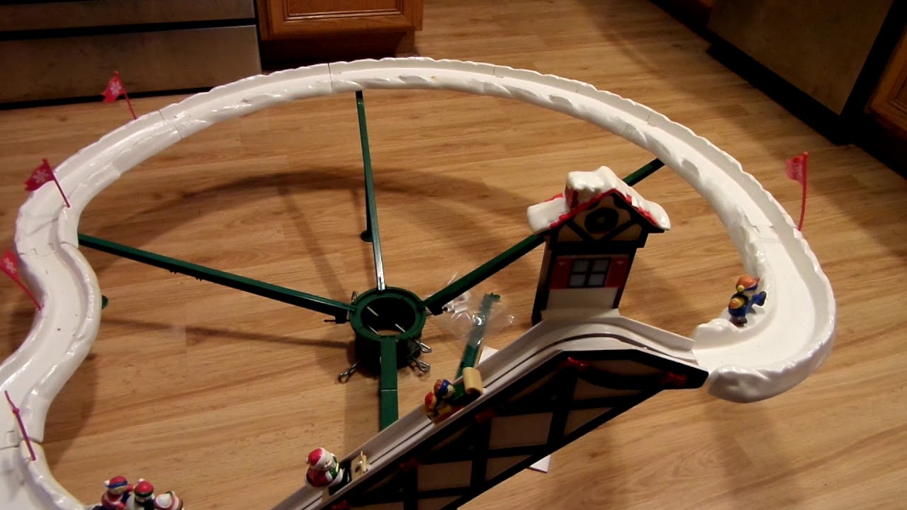 Mr. Christmas Santa's Ski Slope Animated Christmas Tree scene Demo!