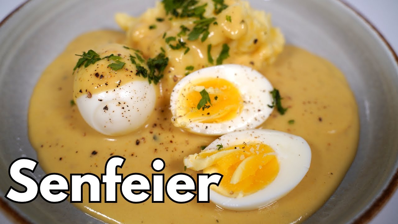 Ein echter Klassiker: Senfeier mit der leckersten Senfsoße der Welt
