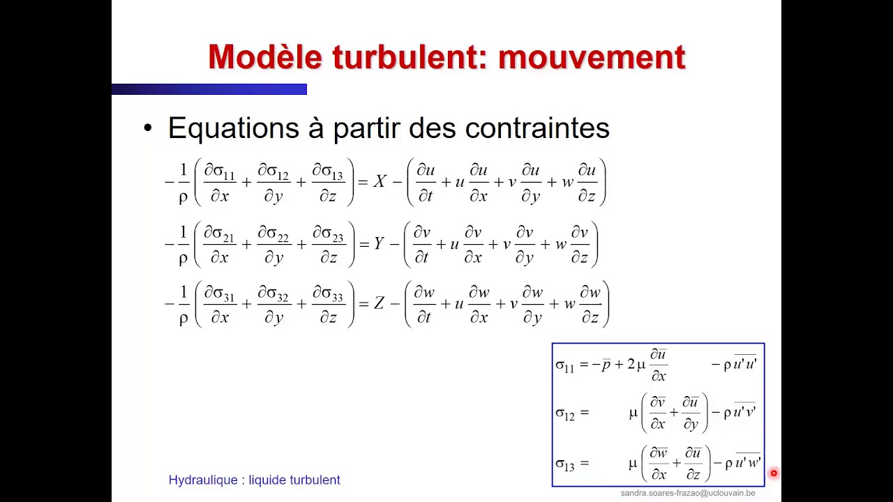 LGCIV1051  - Modèle du liquide turbulent